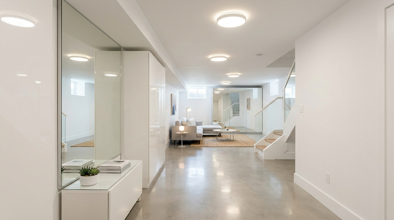 Use wall sconces to brighten vertical surfaces